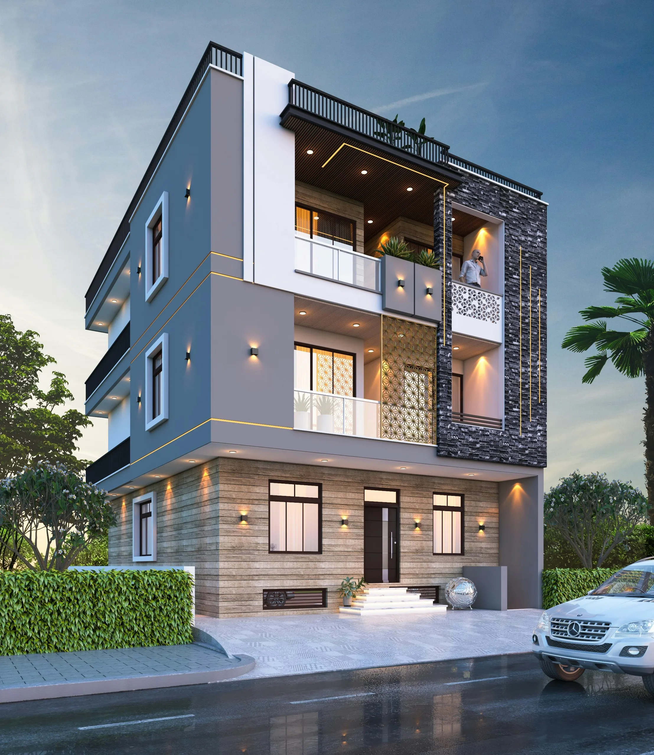 Render elewacji frontowej